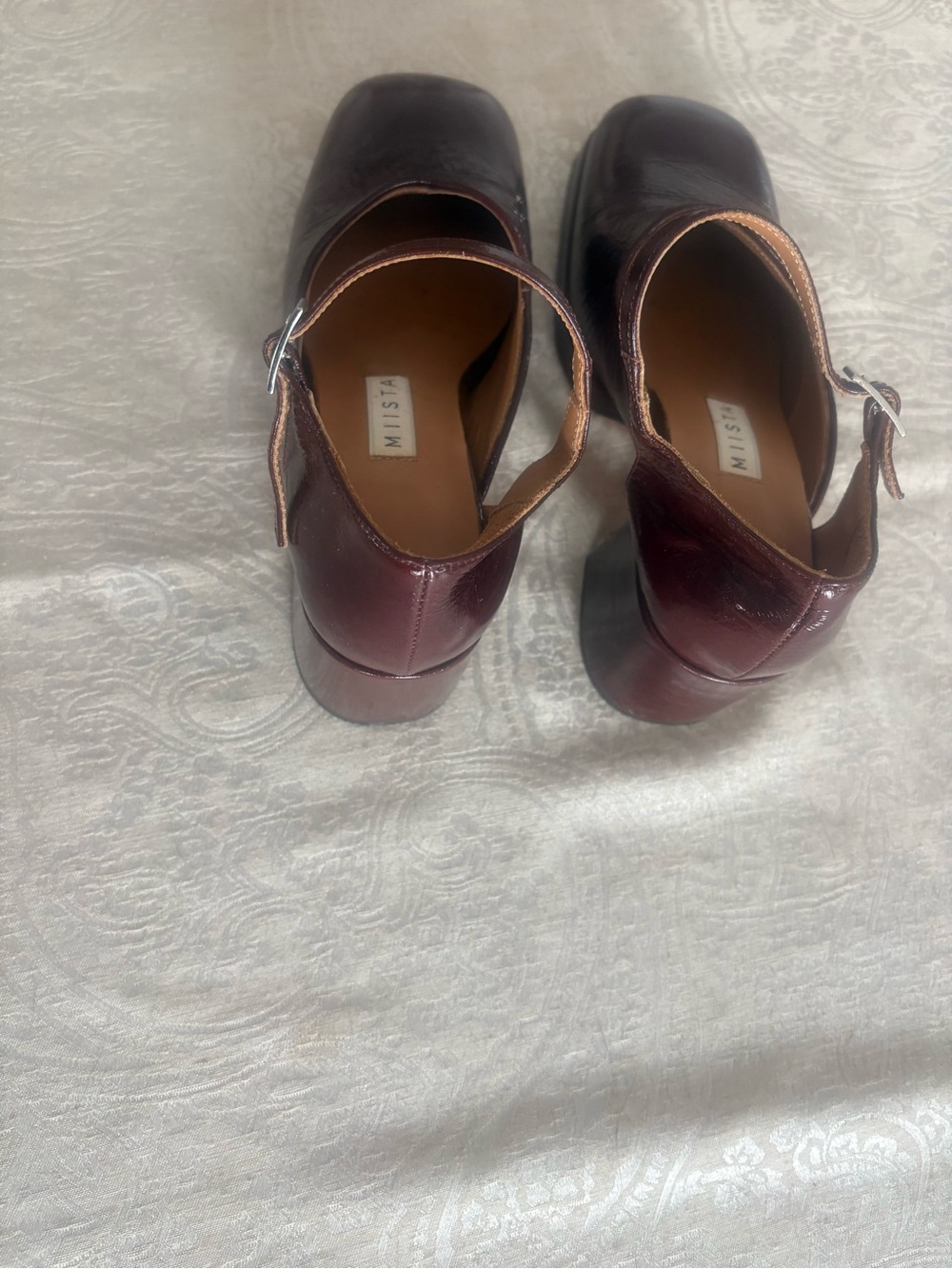 Miista Burgundy Leather Mary Jane Clogs - Picture 3 of 3